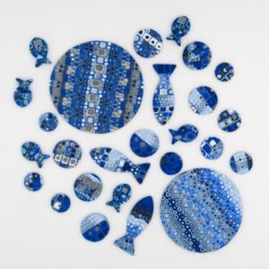 Round Buttons - Denim, 11