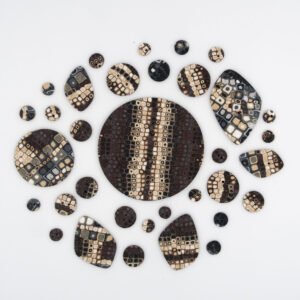Heart Buttons - Swiss Chocolate, 20