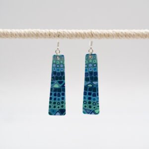 Teal Tapered Drop Earrings