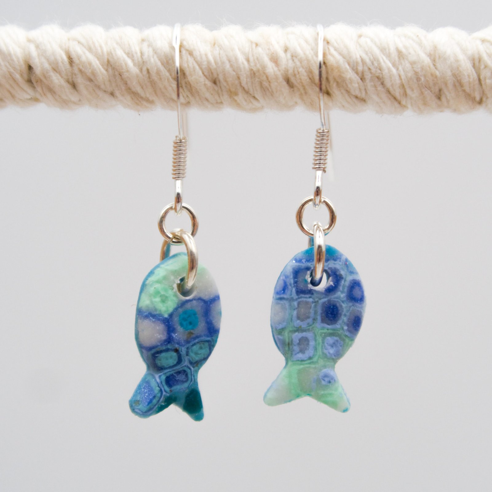 Blue Fish Earrings - Image 2
