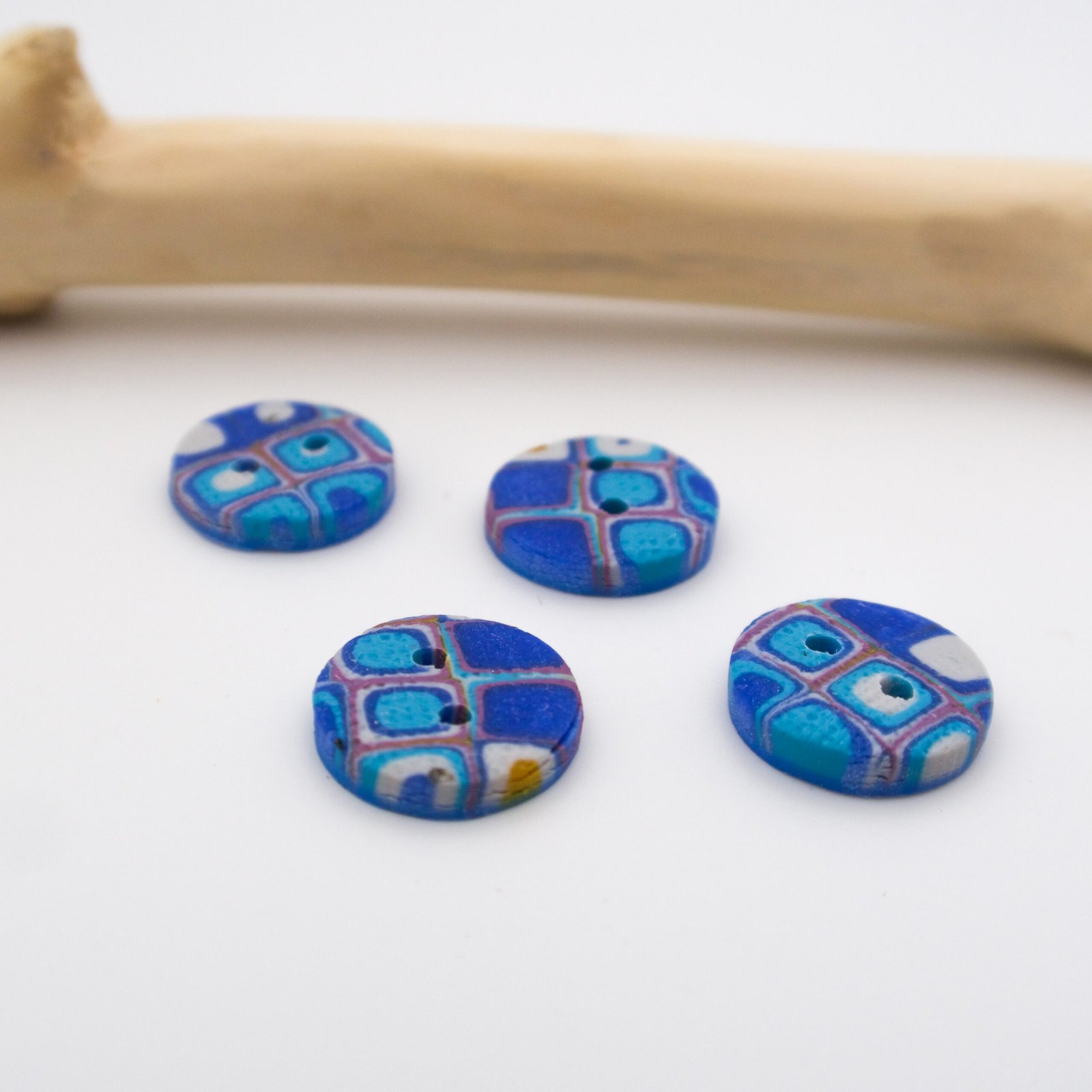 Small Blue Round Buttons (set of 4) - Image 3