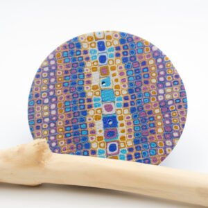 Purple and Gold Statement Button