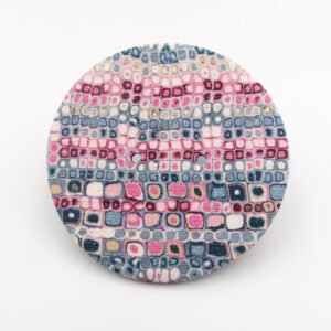 Pink and Blue Statement Button