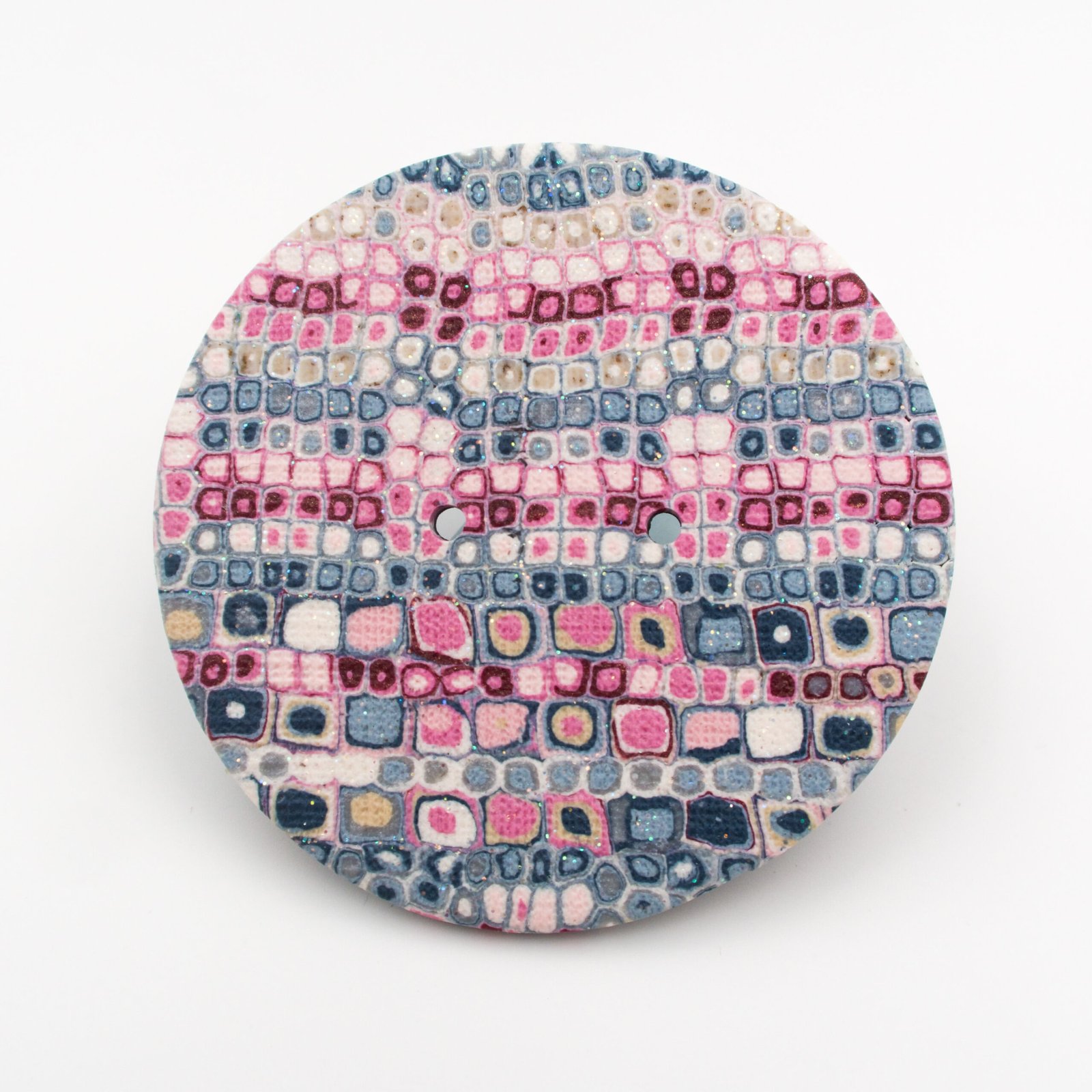 Pink and Blue Statement Button