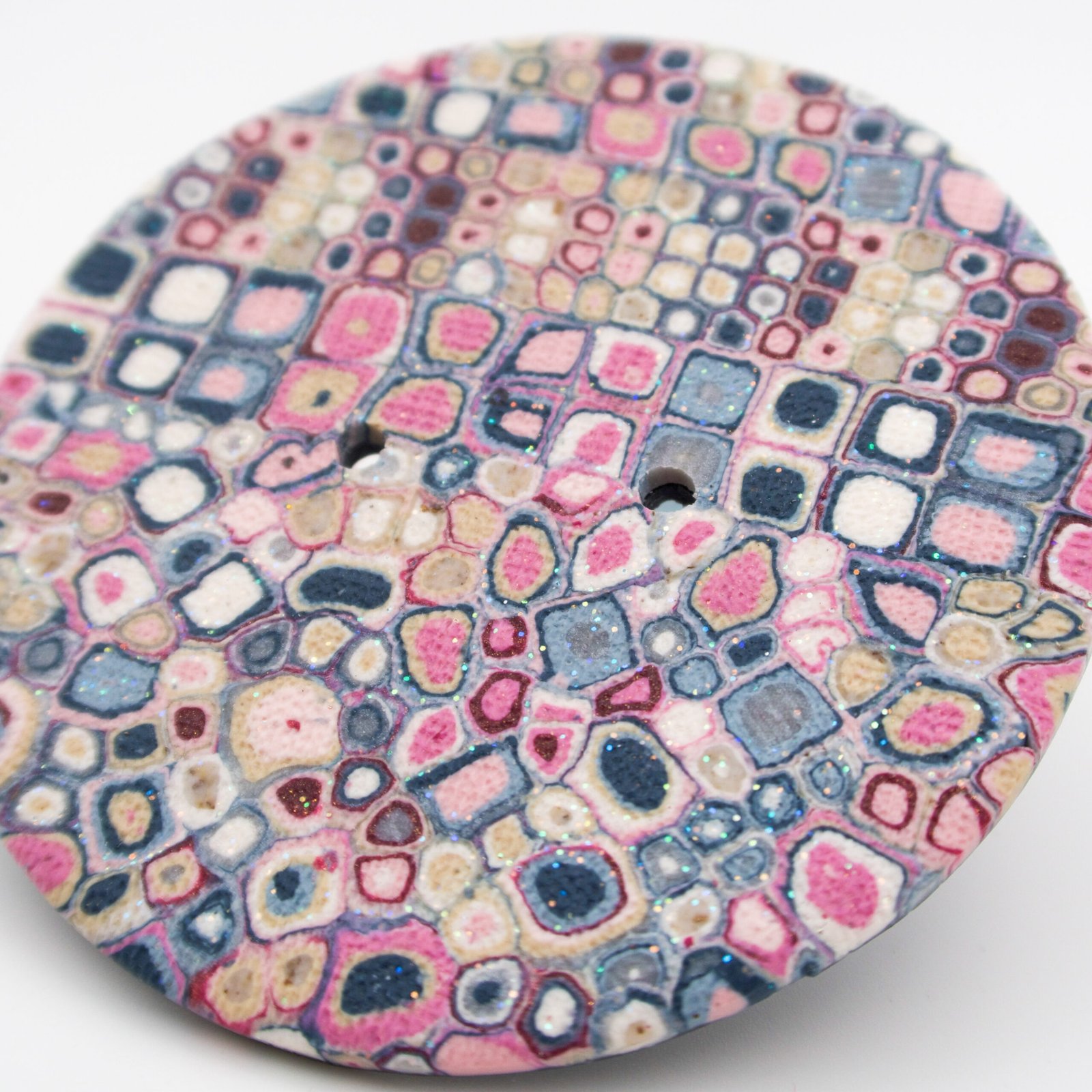 Pink and Blue Statement Button - Image 3