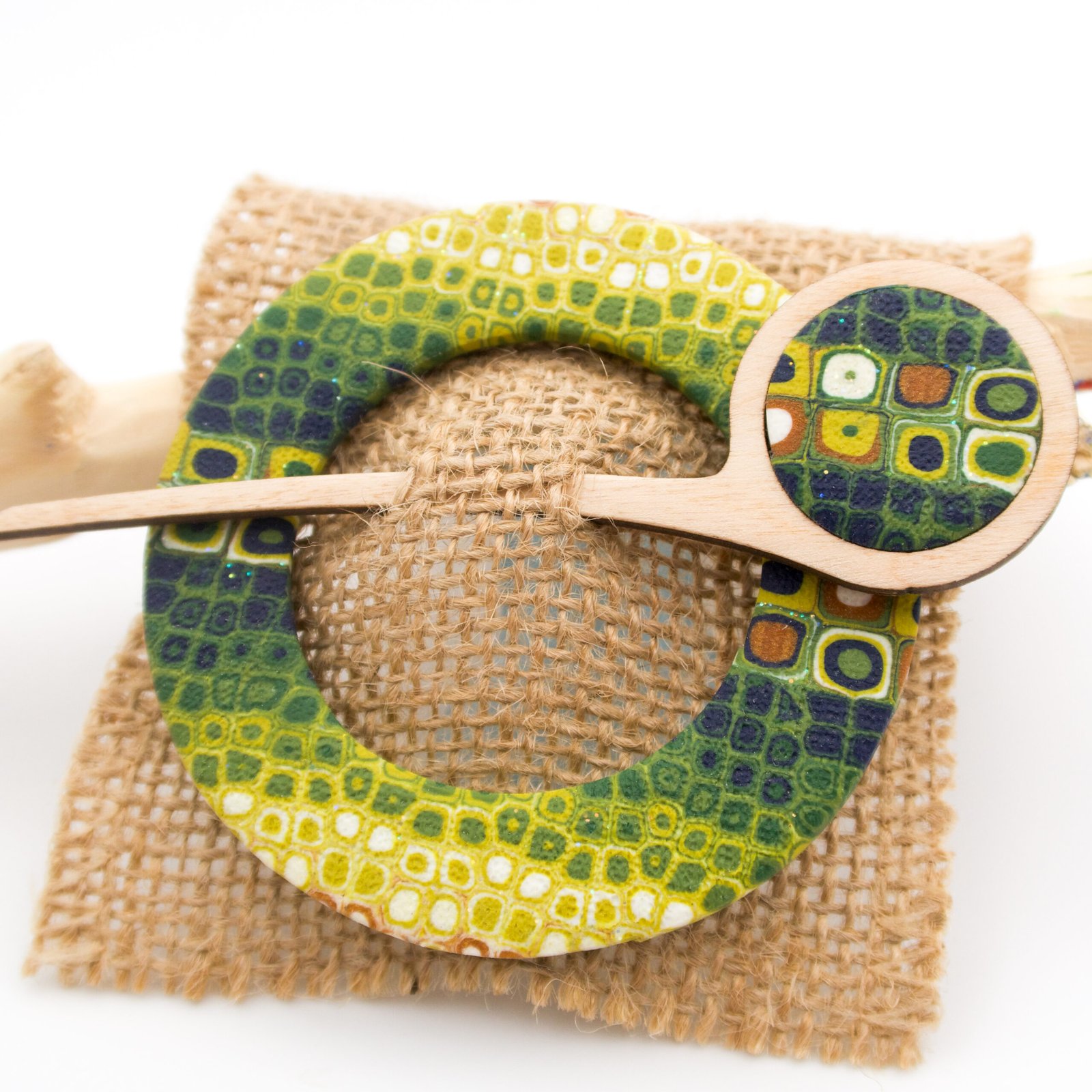 Green Scarf Pin